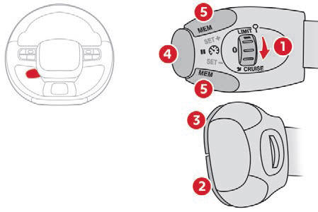 Citroen C3 Aircross: Tempomat - Jazda - Citroen C3 Aircross - Instrukcja Obslugi